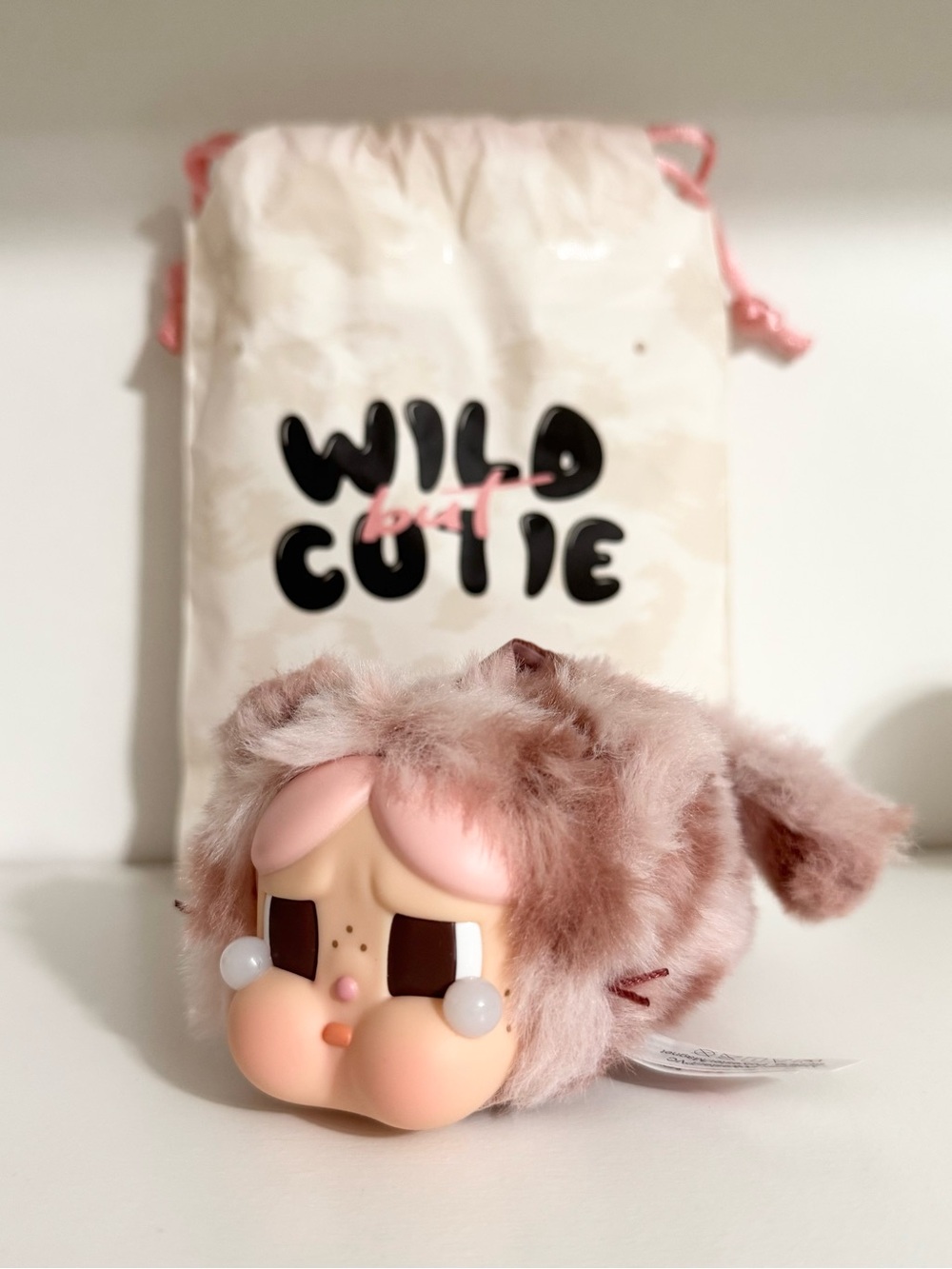 POP MART Cry Baby Wild But Cutie Plush Pendant Series Pink Cutie